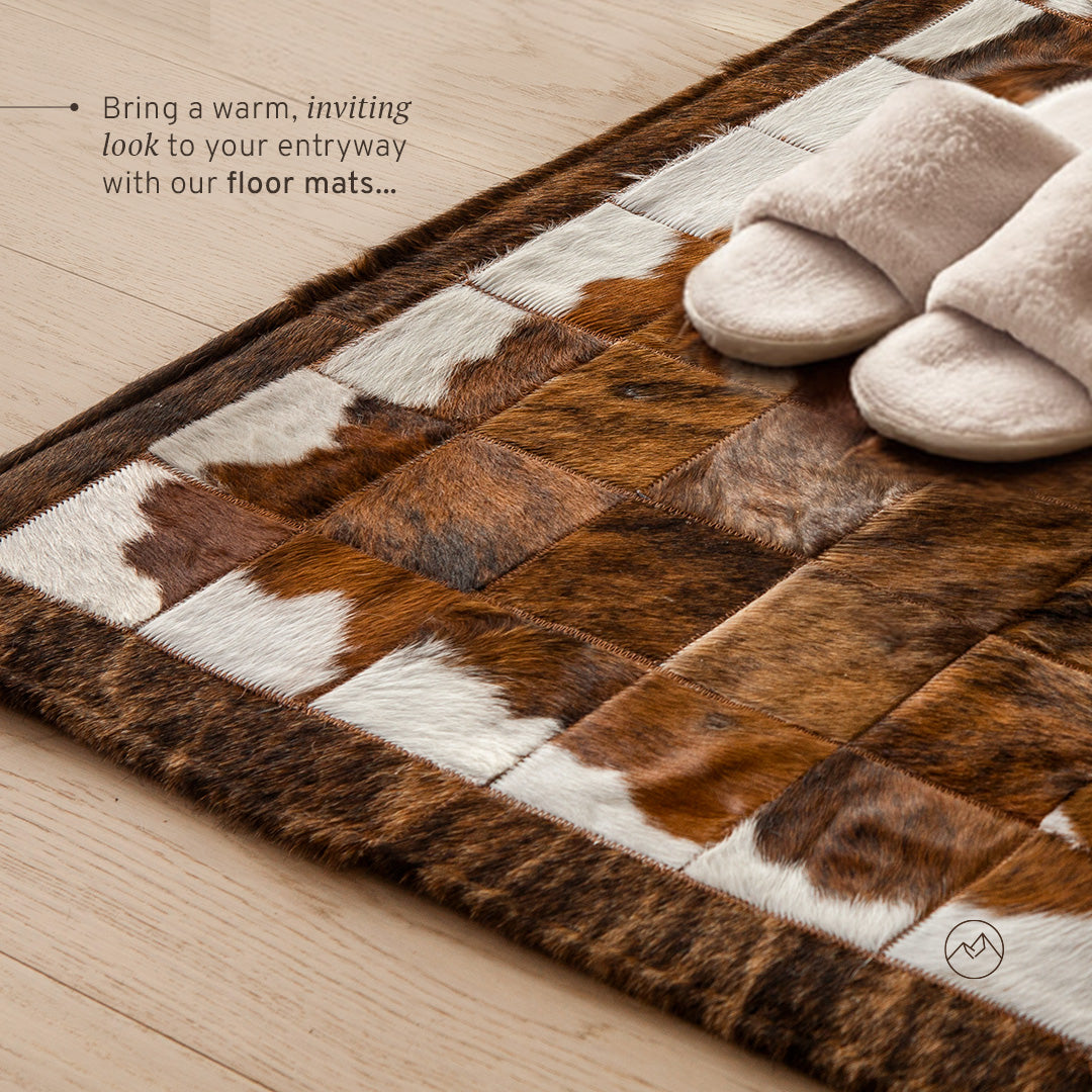 Cowhide Floor Mat Rug Size 3 x 2 Feet F-115