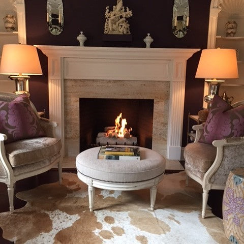 Palomino and White Brazilian Cowhide Rug: LARGE