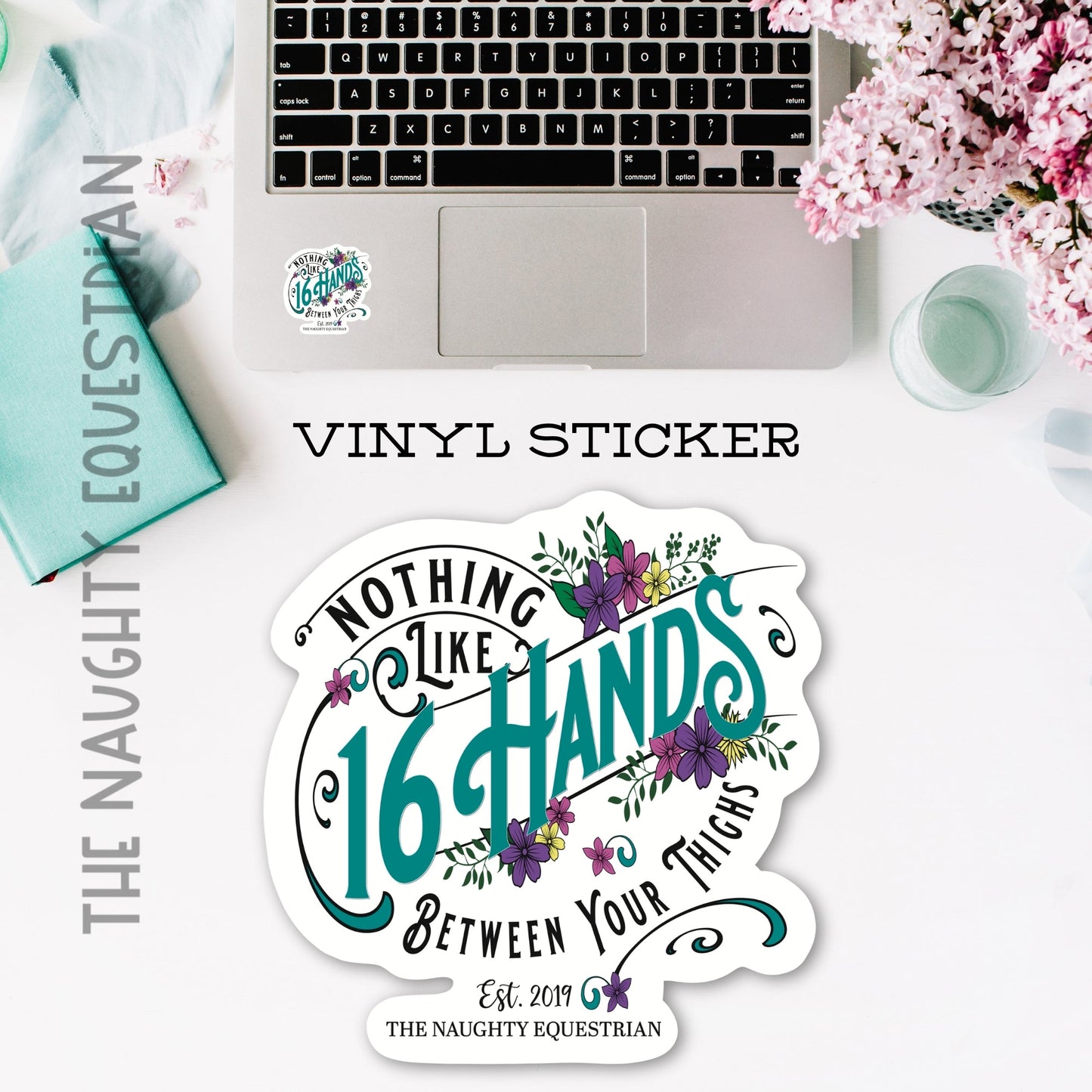 Happiness Is 16 Hands Sticker, Western Vinyl Decal