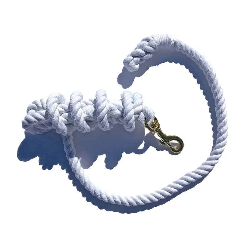 Cotton Lead Rope 3/4" x 10', Brass Plated Bolt Snap