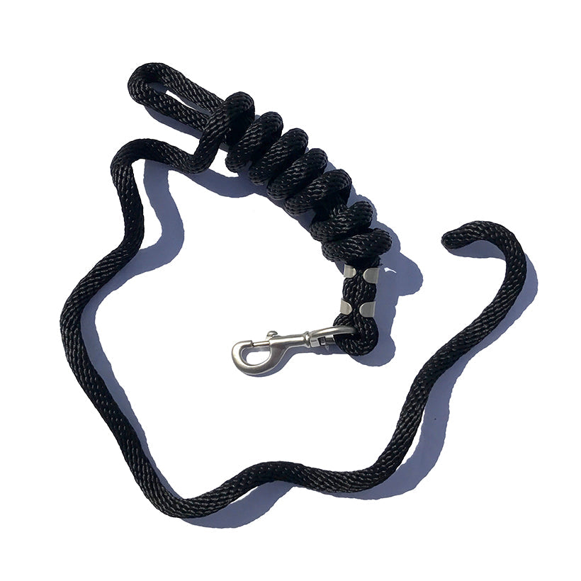 5/8" x 9' Poly Lead Rope, Nickel Plated Bolt Snap, Solid Colors