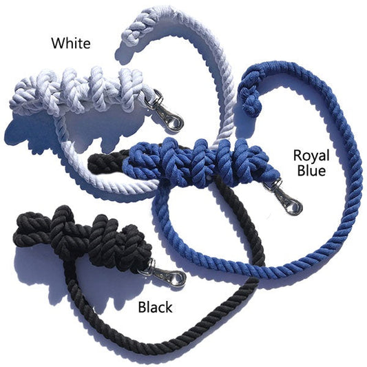 Cotton Lead Rope 3/4" x 10', Nickel Plated Bull Snap