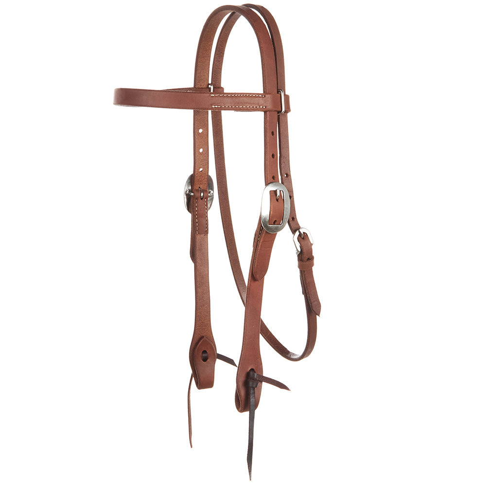 Heavy Oil Harness Leather Double Buckle 3 4 Browband Headstall