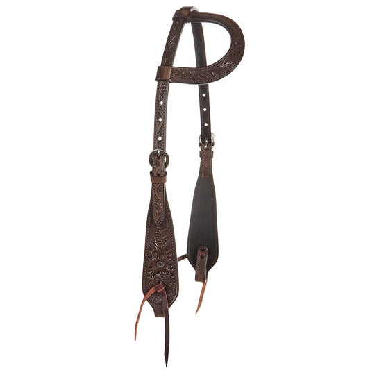 Chocolate Floral Single Ear Headstall