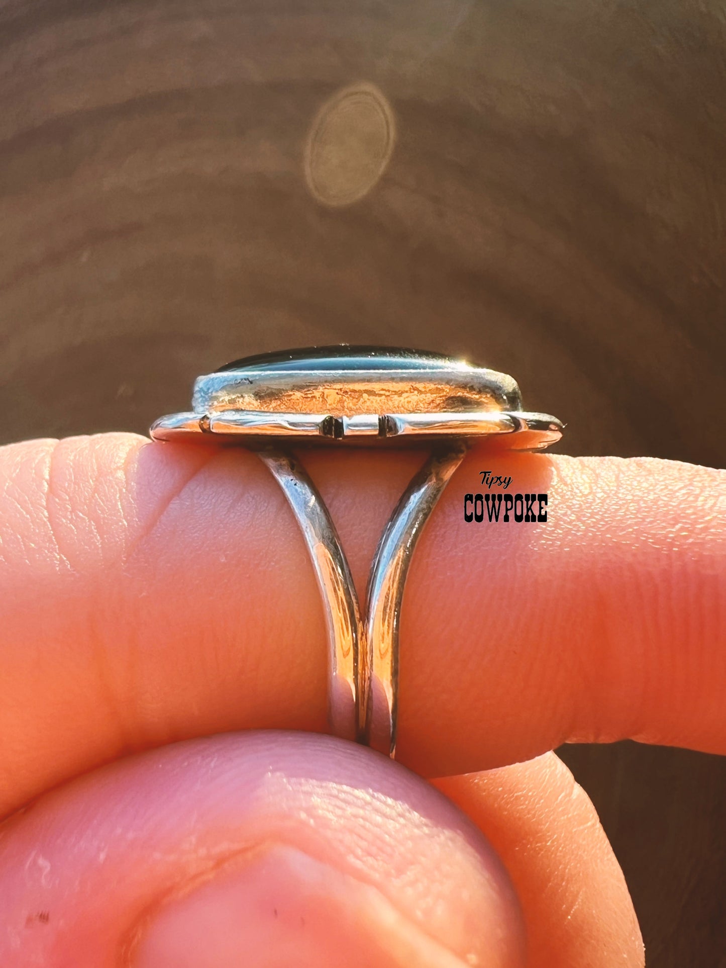 Black Onyx Rectangle Size 6&6.5 Ring