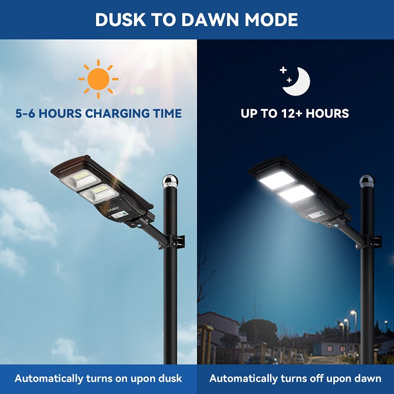 4 PACK 60W solar street light 6000 lumens