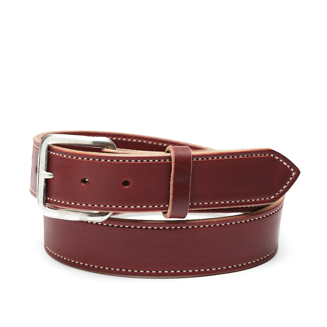 Burgundy Latigo Belt