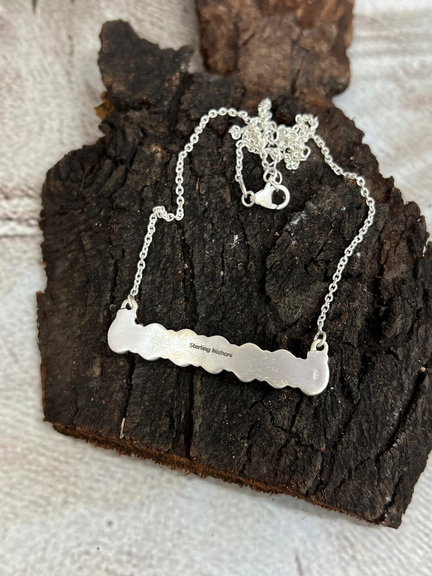 Handmade Sterling Silver Dahlia Rose Necklace with Signed Nizhoni (4)