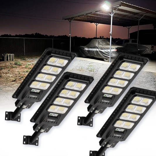 4 Pack Solar Parking lot lights (bracket included)-20,000 lumens