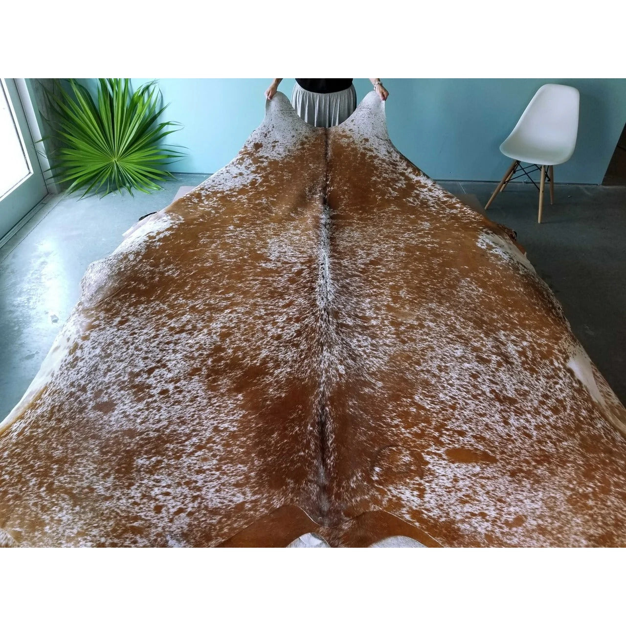 Brown Salt and Pepper Cowhide Rug