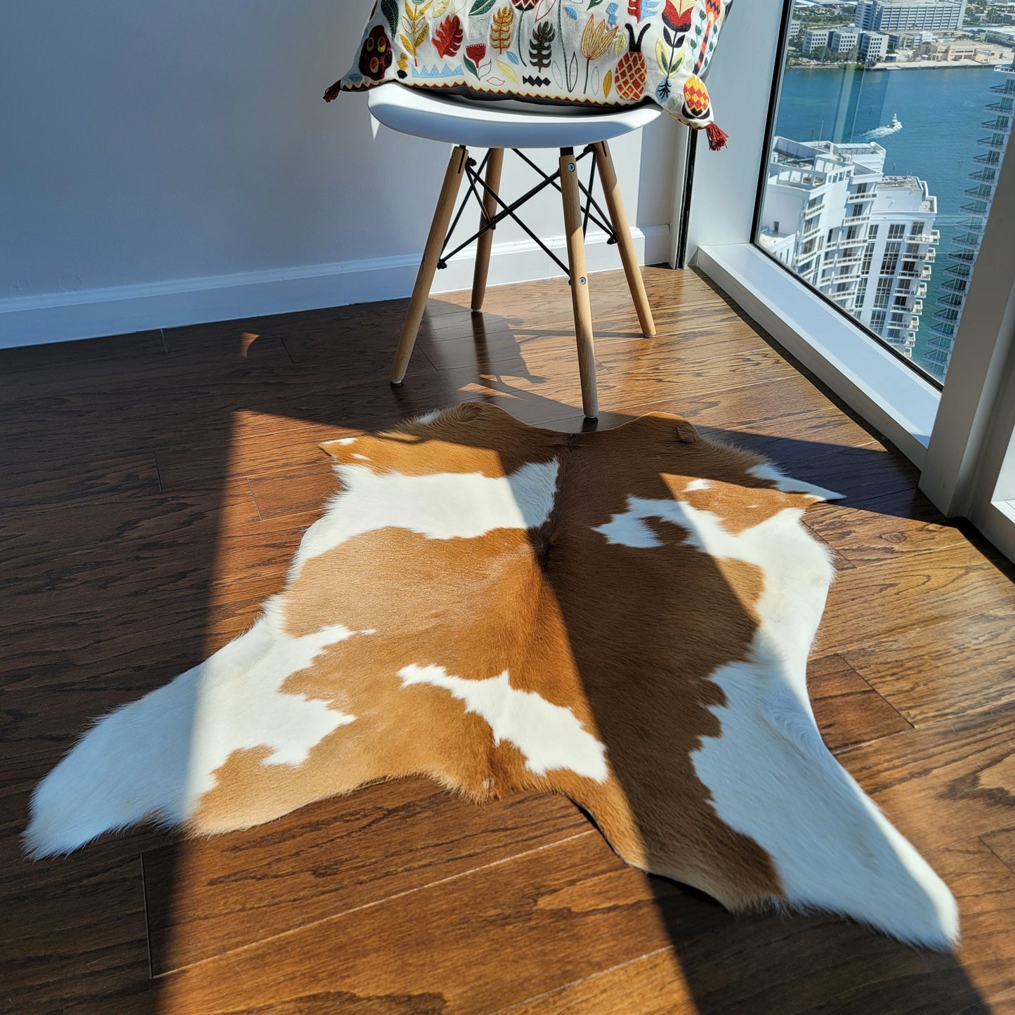 Brown and White Calf Hides