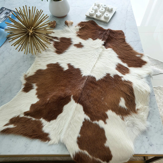 Brown and White Calf Hides