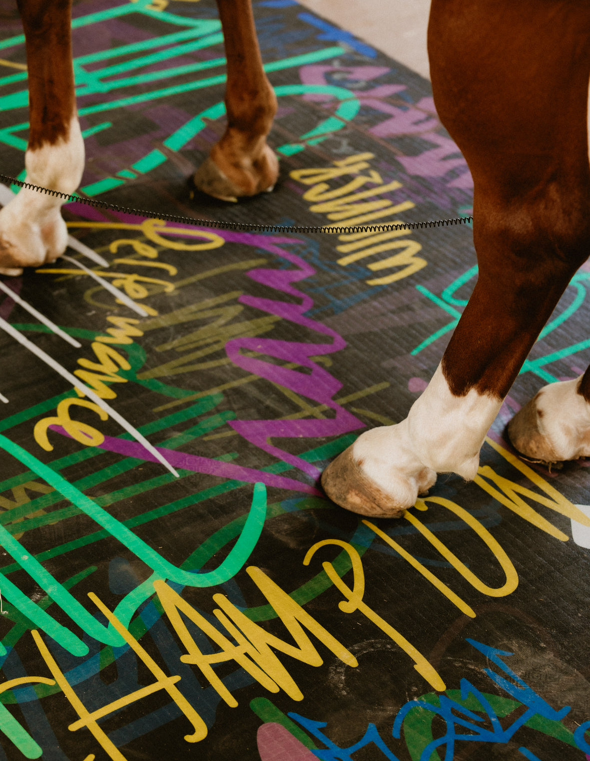 Portable Stall Mat Street Art Design 5x10