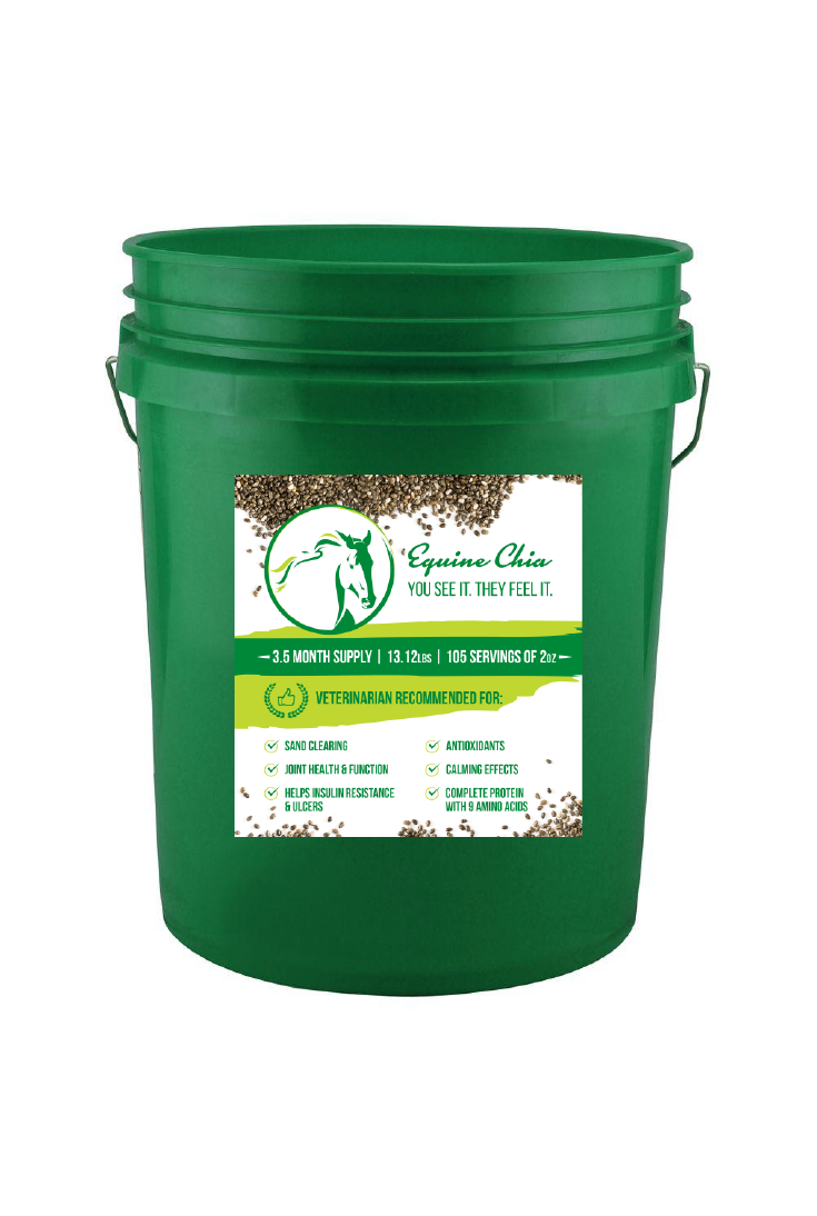 Equine Chia Pails W/Resealable Lid & Scoop