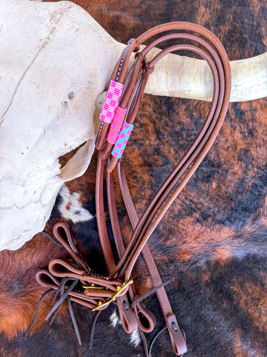 Checks Out *Mini* Beaded Headstall