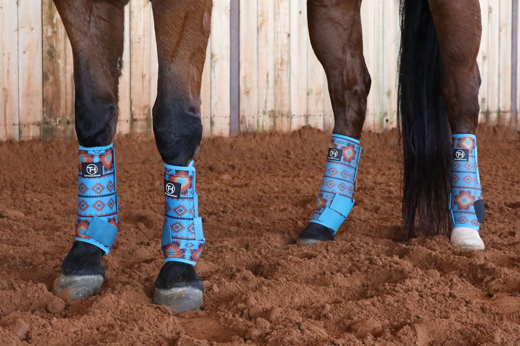 Turquoise Aztec Sport Boots