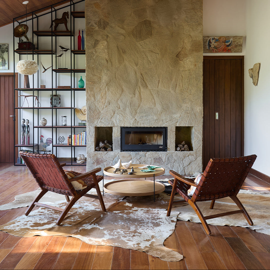 Brown Salt and Pepper Cowhide Rug