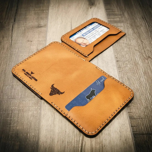 Minimalist Badge Wallet — Half-Inch Slim, Made in Texas