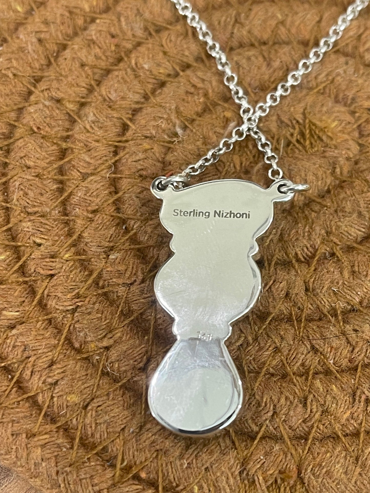 Handcrafted Sterling Silver & Golden Hills 3 Stone Necklace