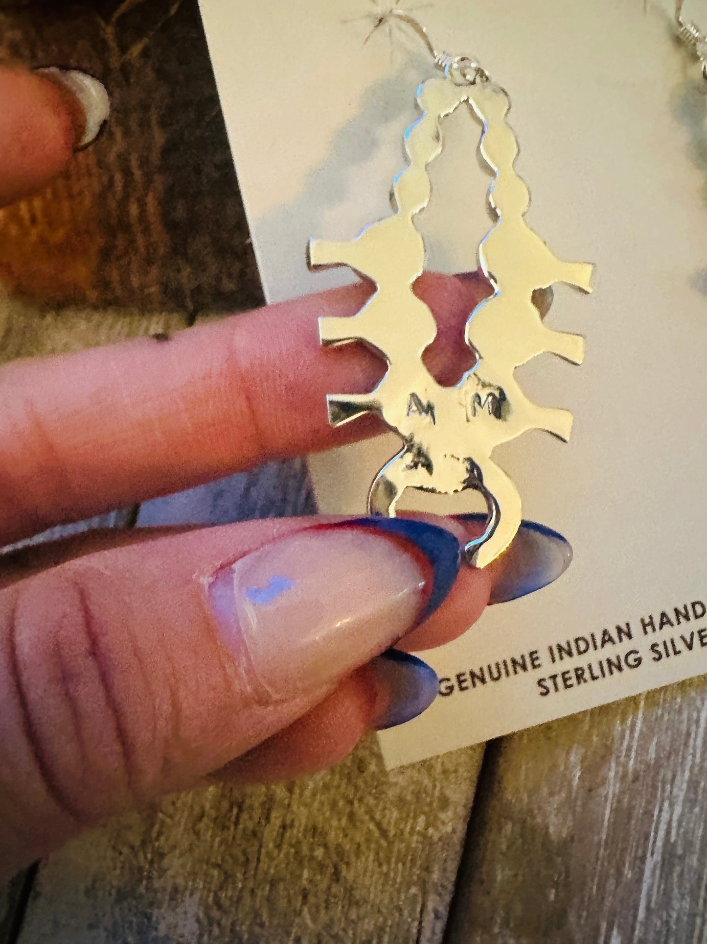 Handcrafted Sterling Silver Squash Blossom Earrings