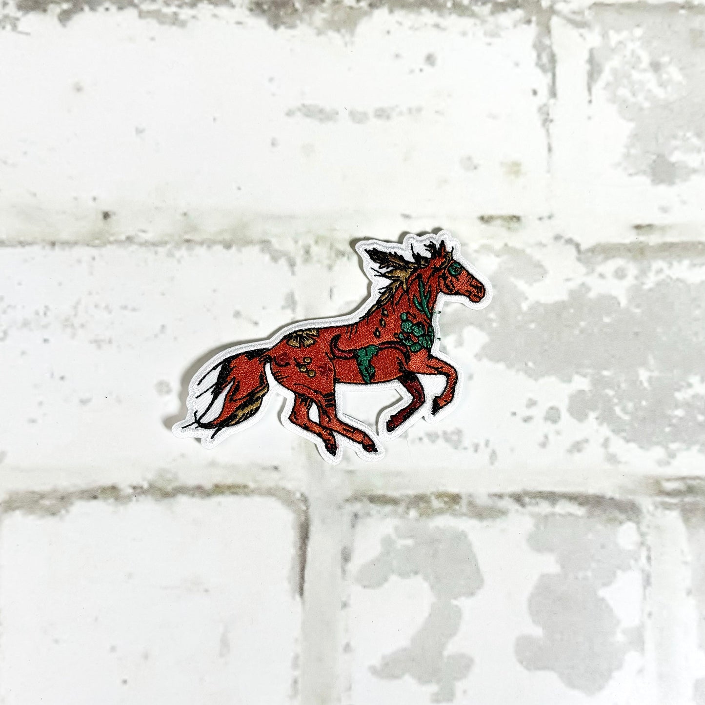 Lucky Mustang Iron On Patch