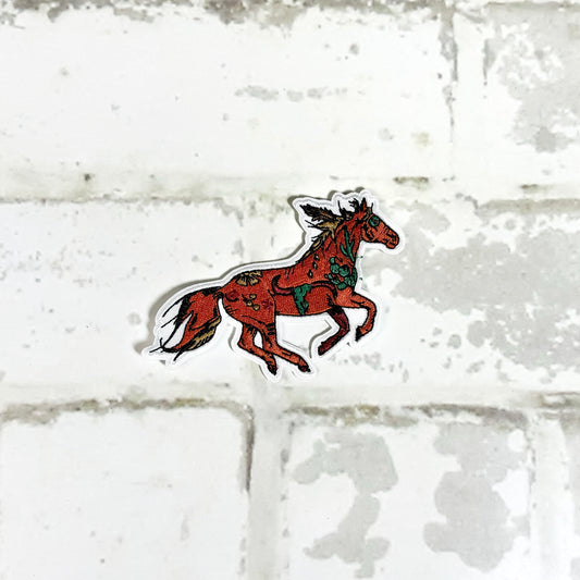 Lucky Mustang Iron On Patch