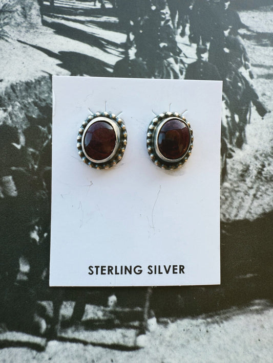 Purple Spiny Oyster Desert Stud Earrings