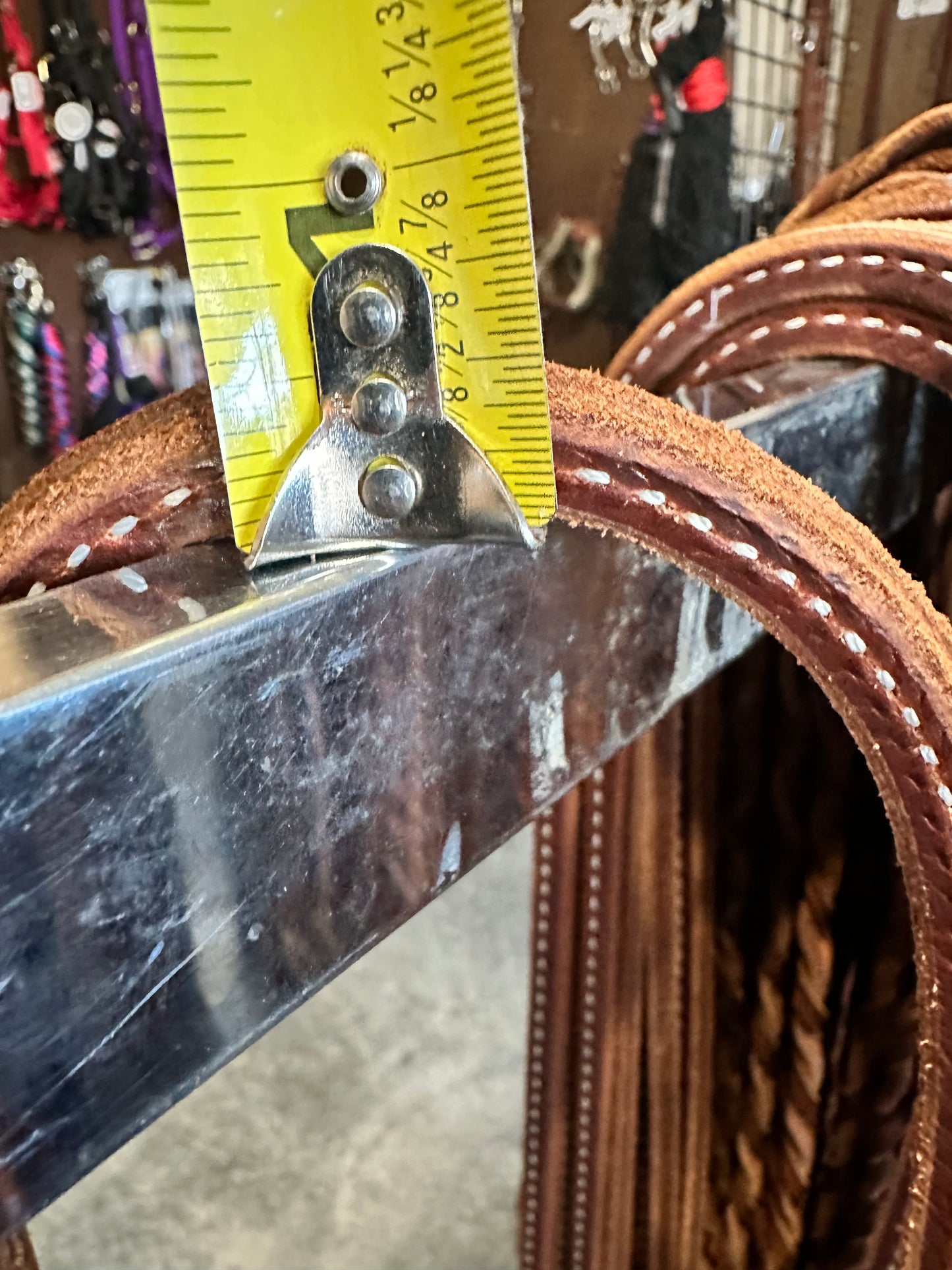 Rolled Leather Barrel Reins