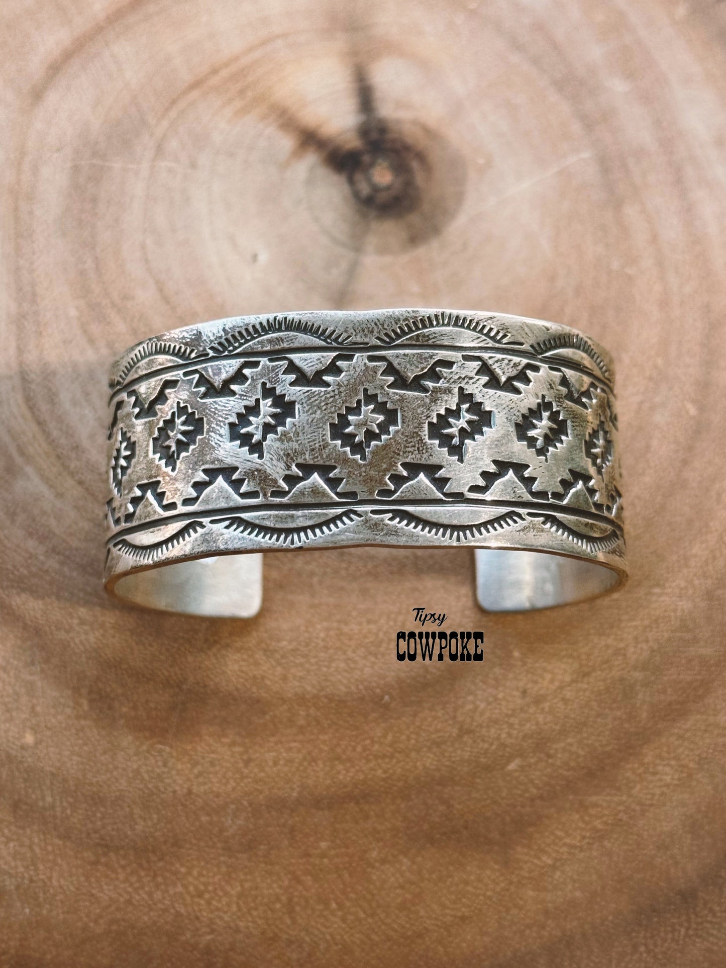 Silver Stamped Cuff Bracelet