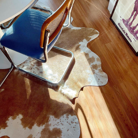 Palomino and White Brazilian Cowhide Rug: XL