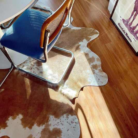 Palomino and White Brazilian Cowhide Rug: XXL