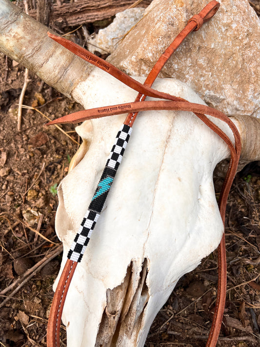 Checks Out Turquoise Bolt *Luxe* Beaded Over Under