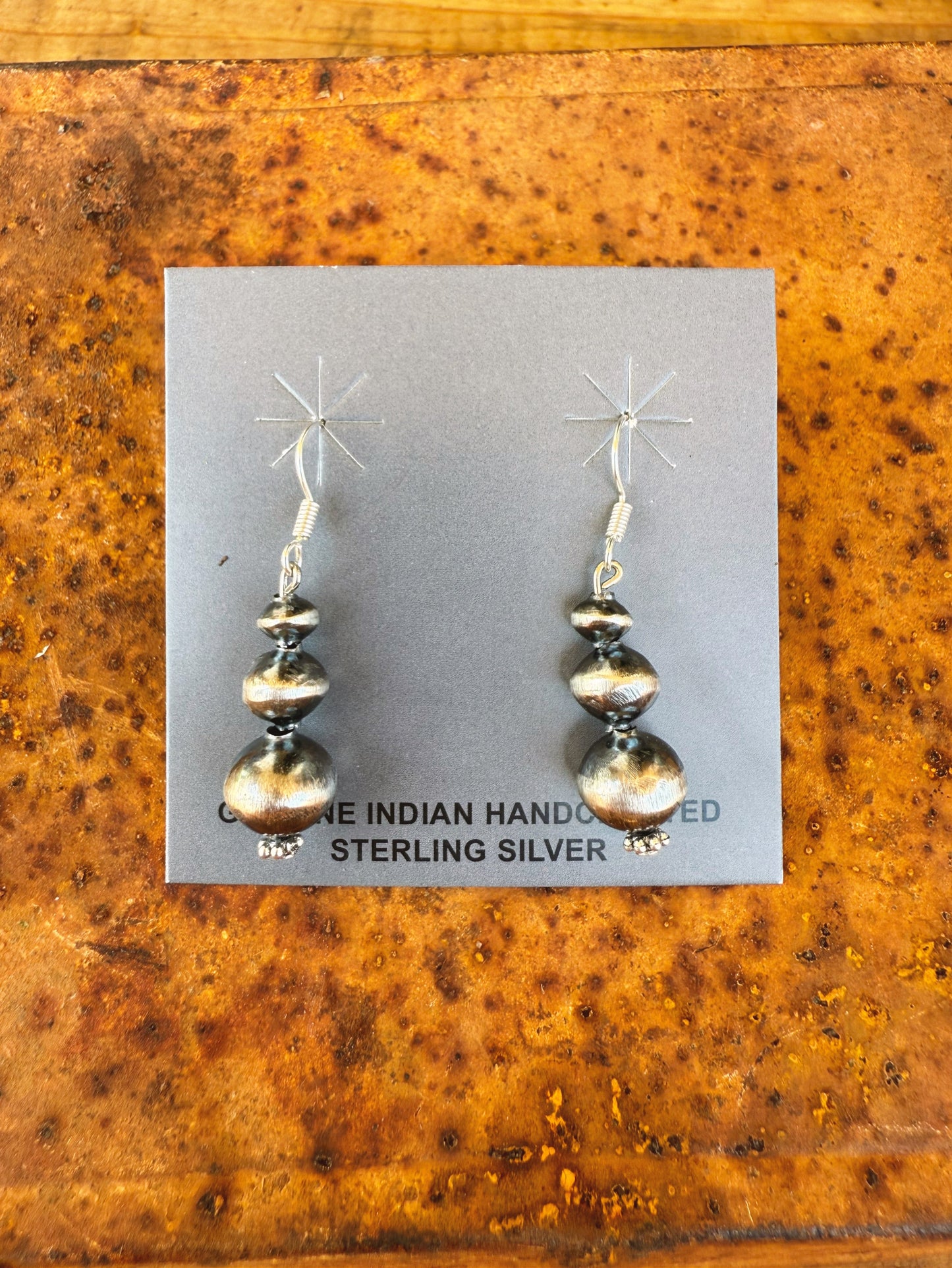 Handmade Navajo Pearl Dangle Earrings