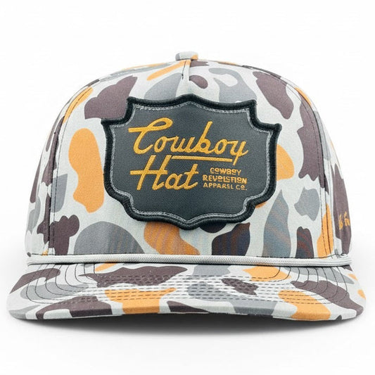 Concrete Camo Patch “Cowboy Hat” - Performance Rope Hat