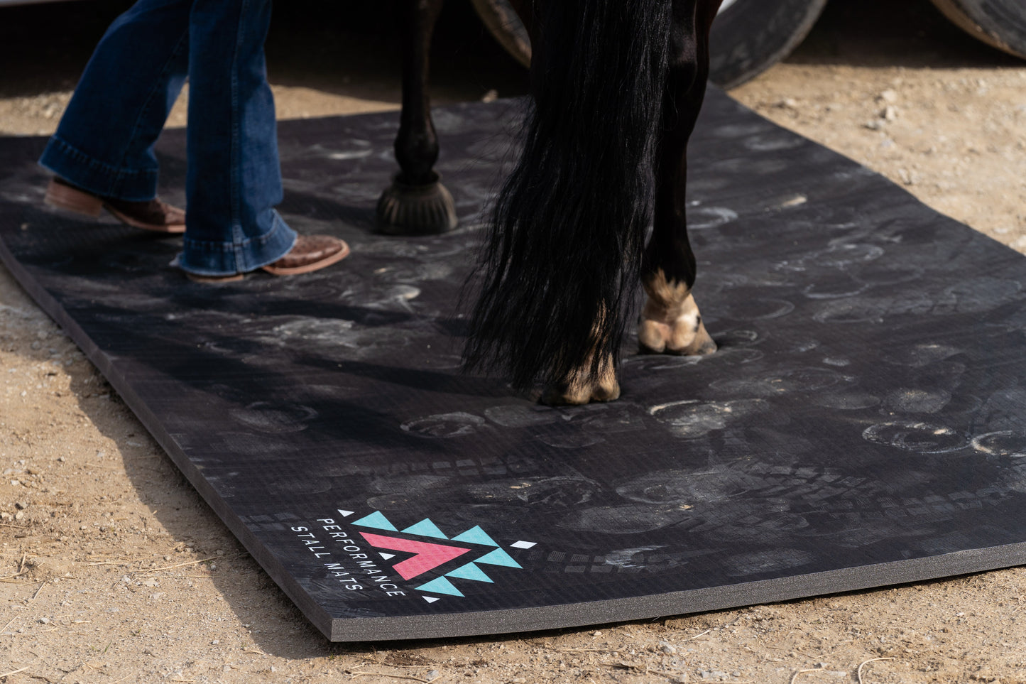 Portable Stall Mat Black 5x10
