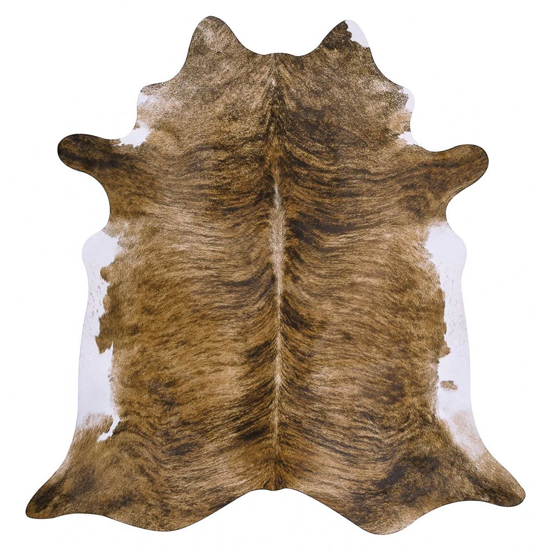 Brindle White Belly Brazilian Cowhide Rug: XL