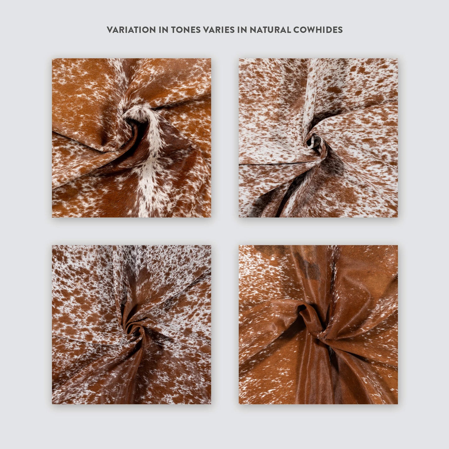 Salt and Pepper Brown Brazilian Cowhide Rug: XXL