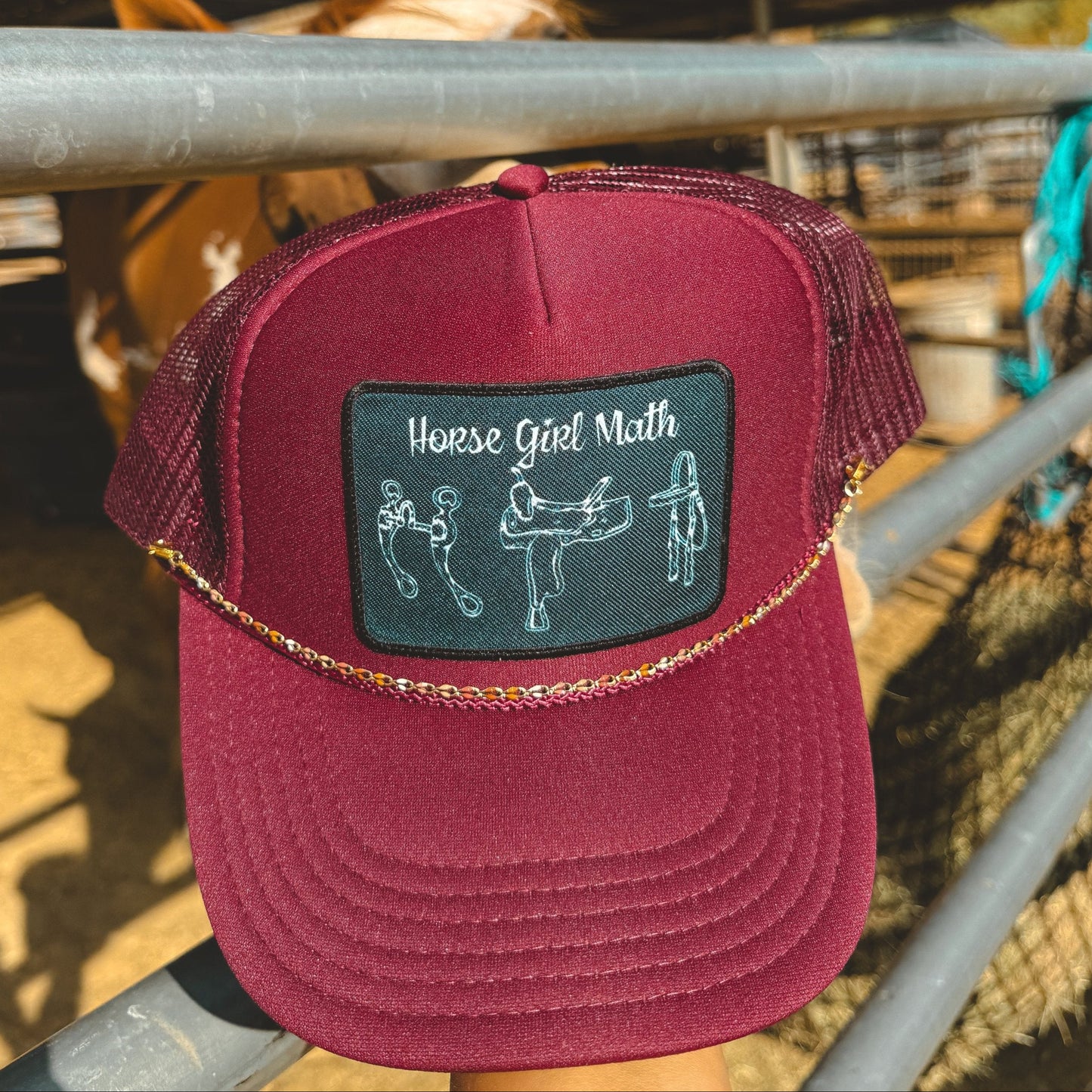 Horse Girl Math Patch Hat