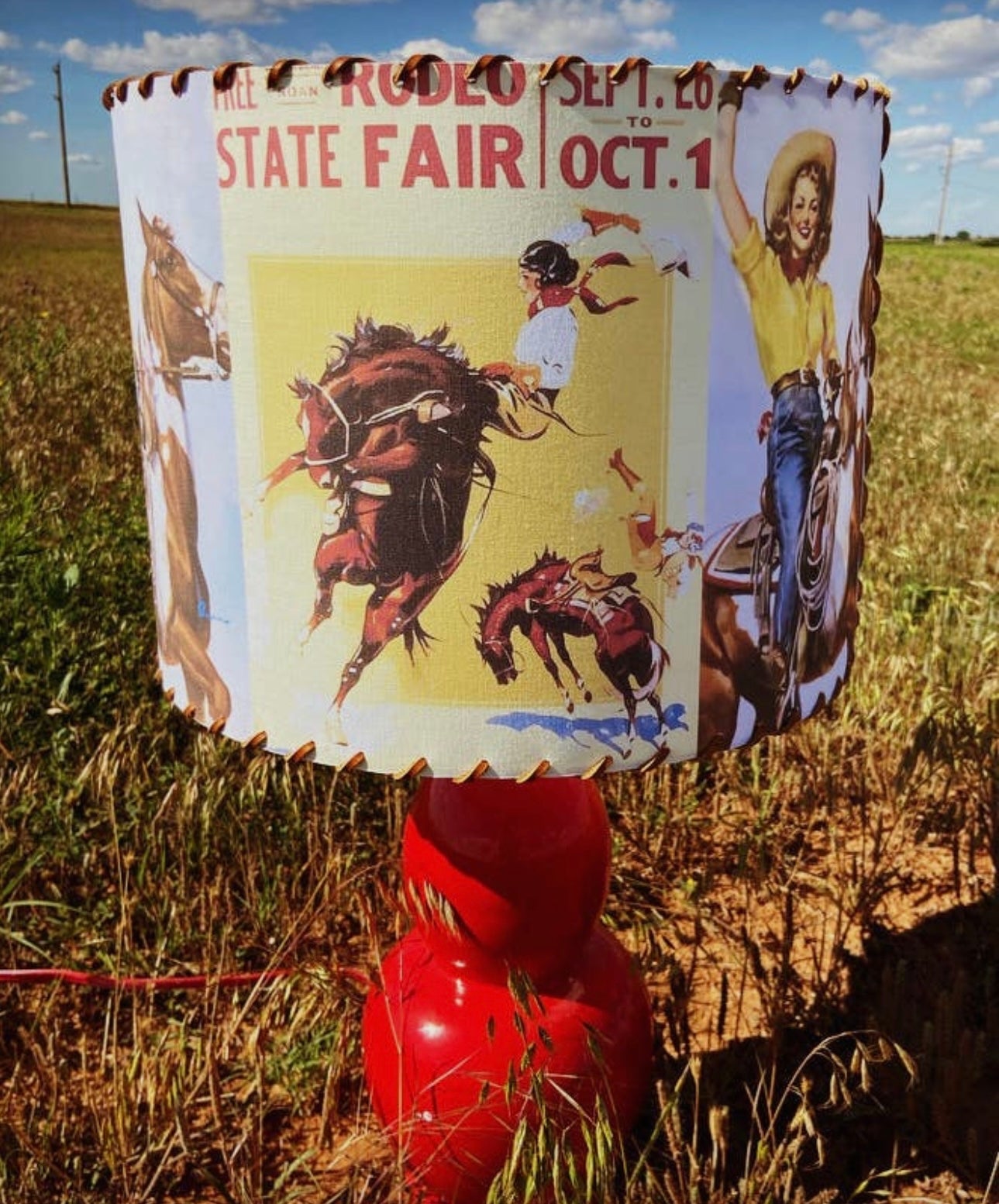 The Vintage Cowgirl Lampshade