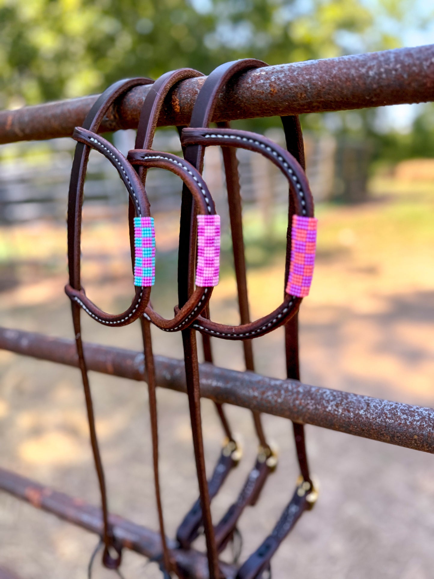 Checks Out *Mini* Beaded Headstall