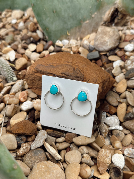 The Reno Kingman Turquoise Hoops