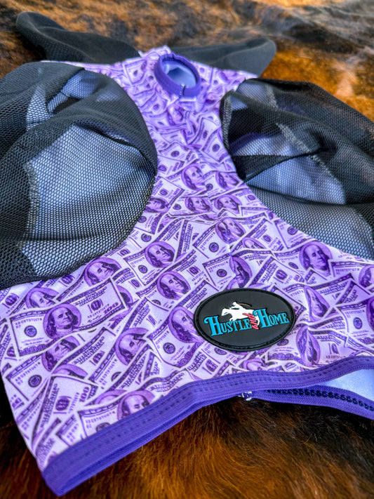 Dash for Cash (Purple) Fly Mask