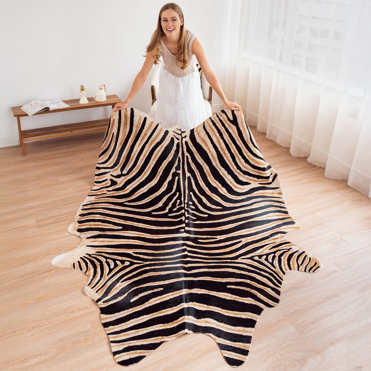 Zebra Safari Cowhide Rug