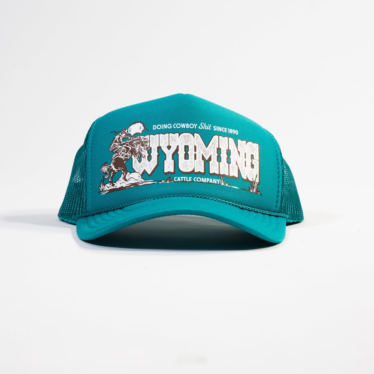 Wyoming Cattle Co Teal Foam Trucker