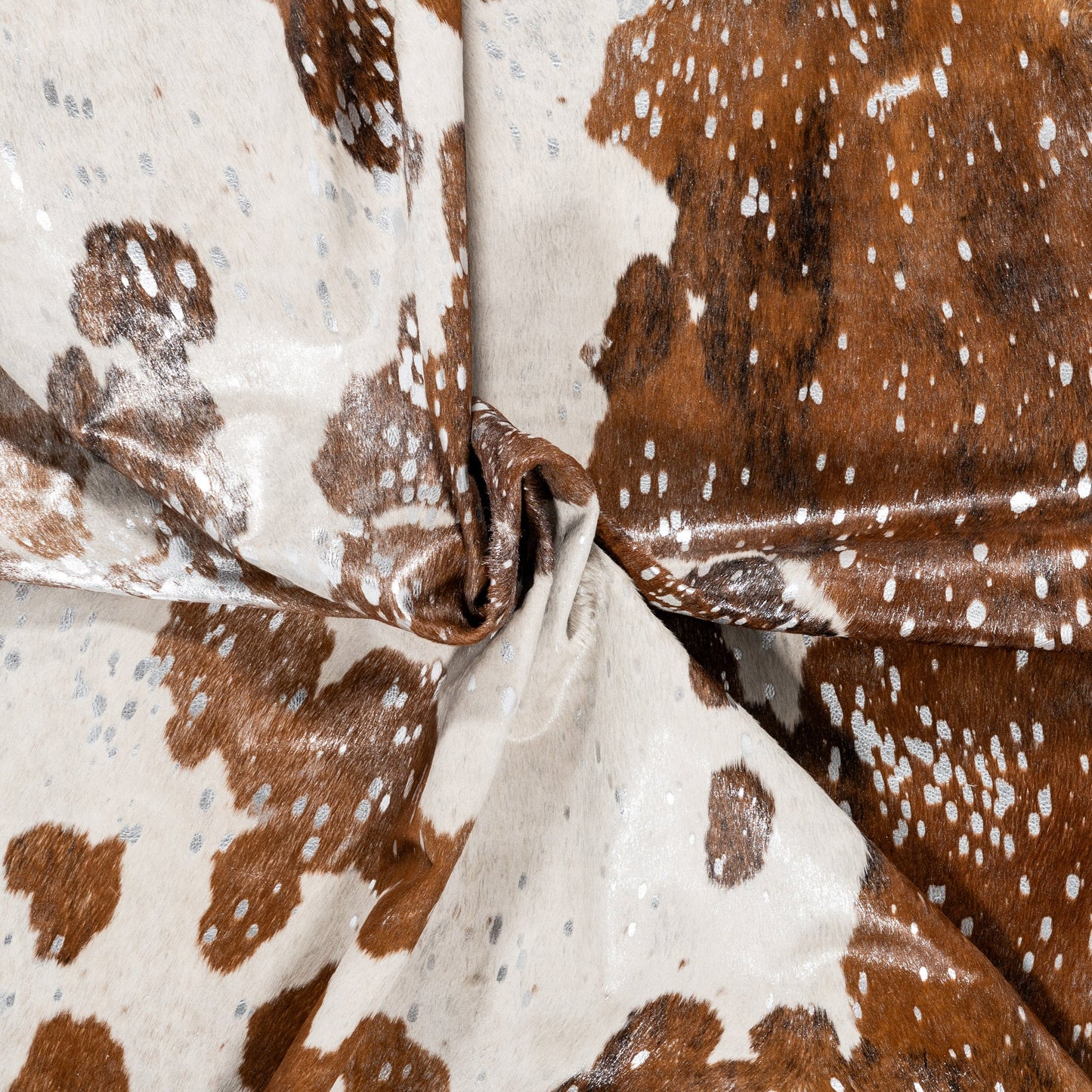 Brazilian Silver Metallic Cowhide Rug Size 7'6" L x 6'9" W 9274