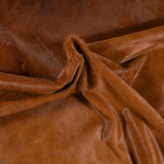 Brazilian Brown Cowhide Rug Size 7'6" L x 7'2" W 7254