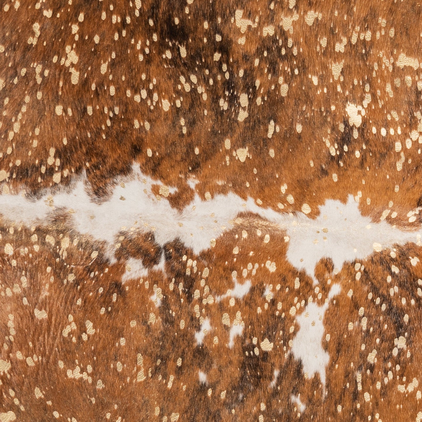 Brazilian Gold Metallic Cowhide Rug Size 7'6" L x 7'2" W 9035