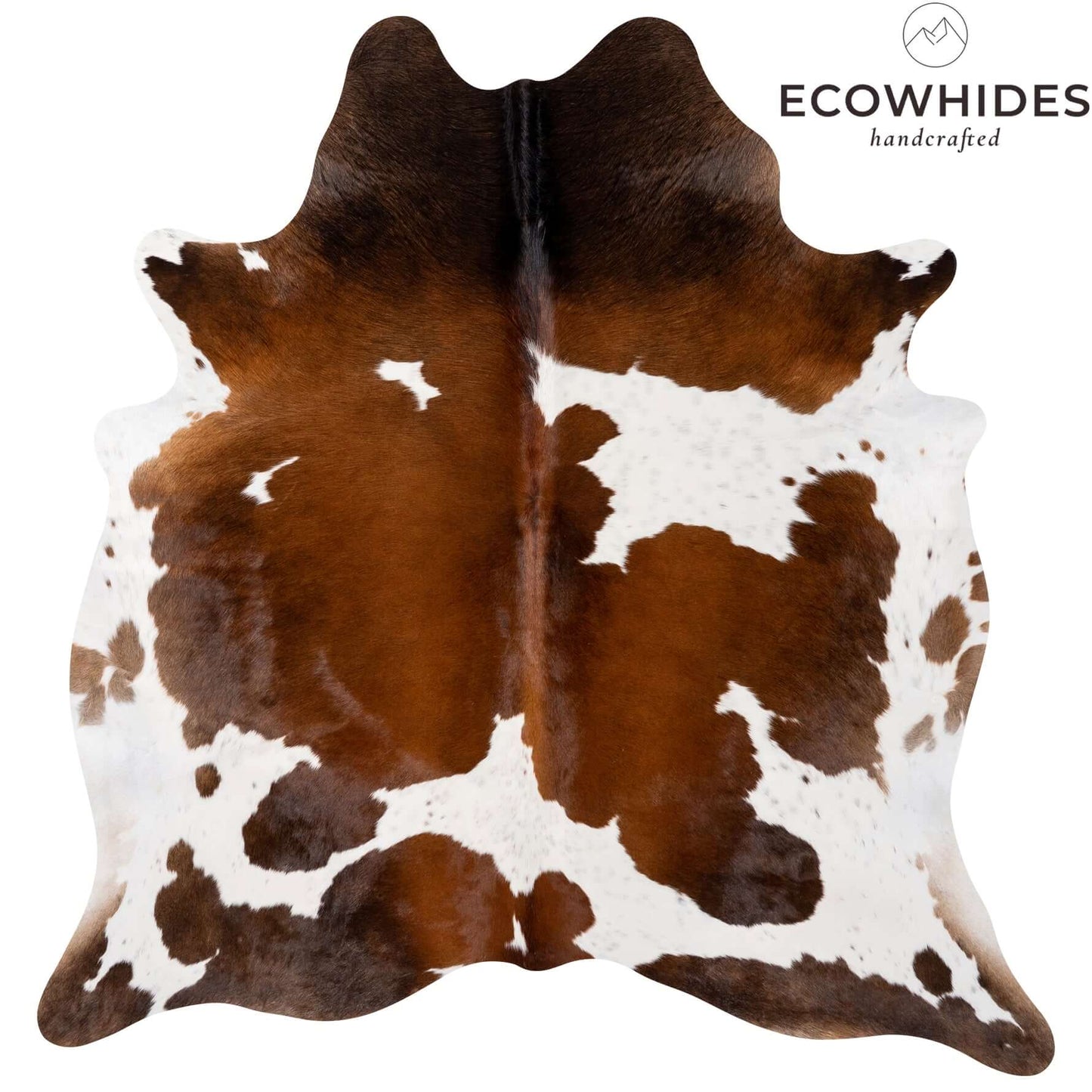 Chocolate and White Cowhide Rug