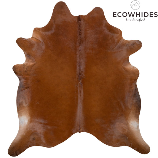Solid Brown Cowhide Rug