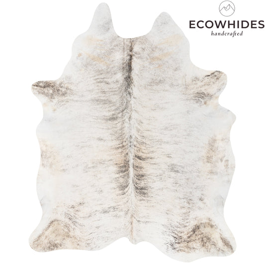 Brazilian Light Grey Brindle Cowhide Rug Size 7'9" L x 6'3" W 9235